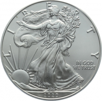 USA 1 Dollar 2020 Silver Eagle - 1 Unze Feinsilber